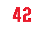 Brooklyn Numeral Set, a Sans Serif Font by Port Design Company (Thumbnail 6 of 7)