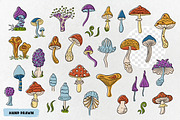 Mushrooms clip art. Vector, a Food Illustration by VaraNa Art (Thumbnail 4 of 4)