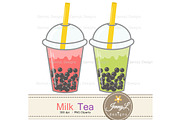 Milk Tea Digital Papers and Clipart, a Pattern Graphic by JennyL Designs (Thumbnail 3 of 8)