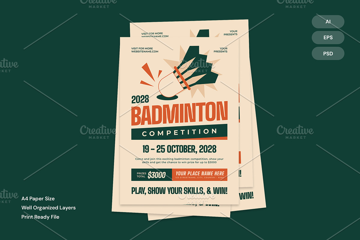 Badminton Competition - Flyer preview 2
