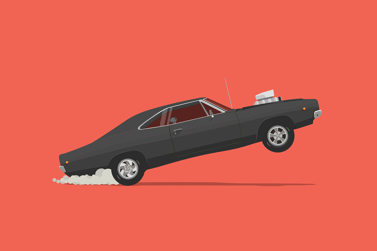 Dragster. Vector Illustration, a Transportation Illustration by Crafter