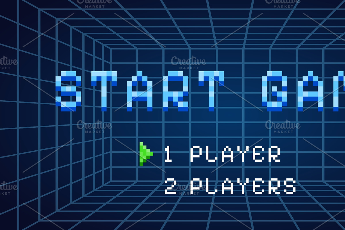 Arcade start screen. Retro game, an Object Illustration by Stock-Smart-Start (Photo 3 of 3)