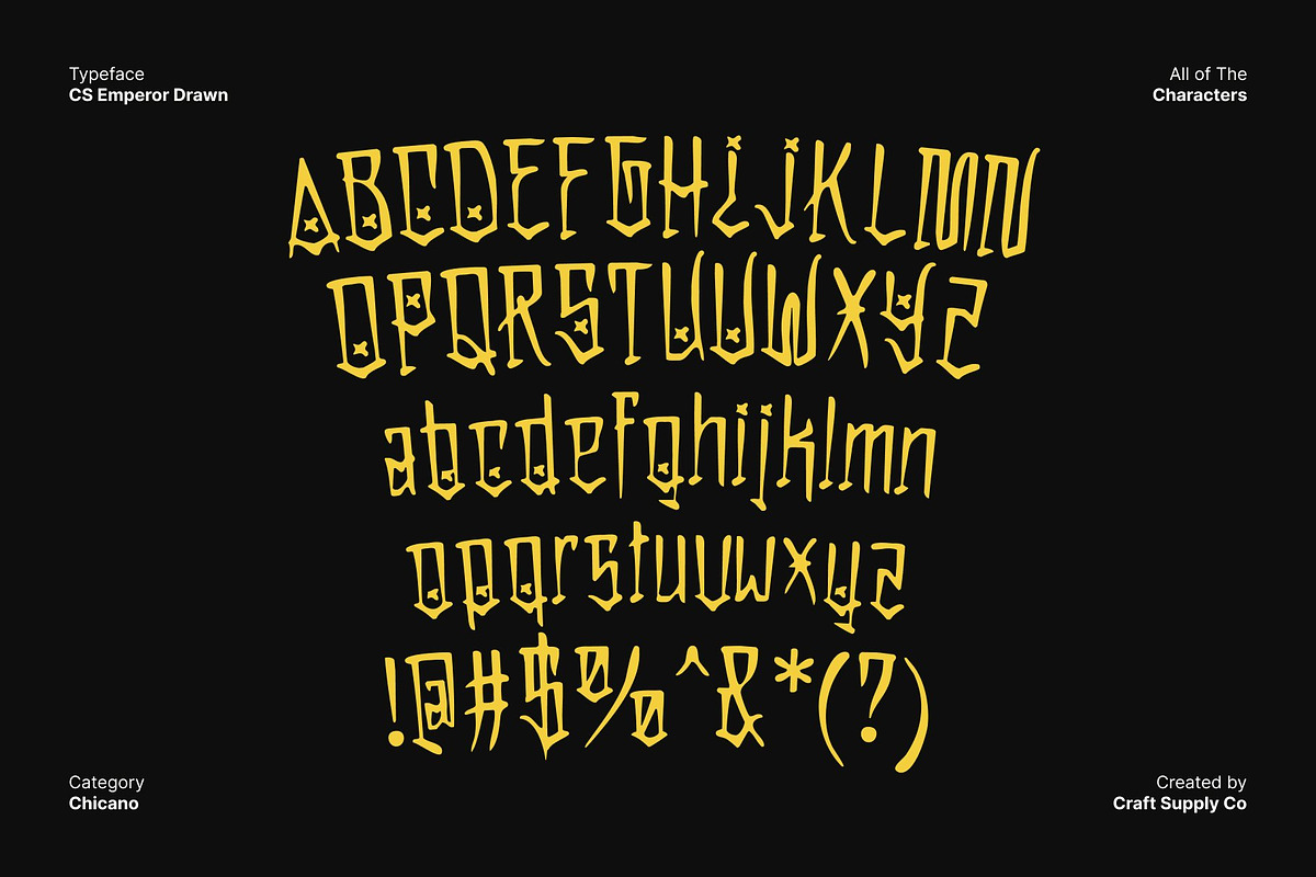 CS Emperor Drawn, a Sans Serif Font by Craft Supply Co. (Photo 8 of 8)
