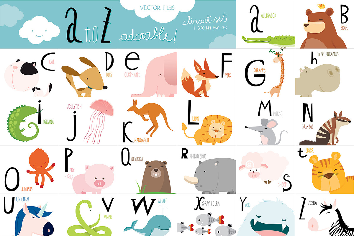 Animalia - Alphabet illustration Set, an Animal Illustration by Pingebat (Photo 2 of 7)