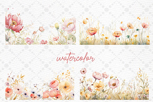 Meadow Borders Png Flowers Png