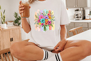 Boho Floral Brushstroke, Summer PNG, a Seasonal Illustration by Canvas Craft (Thumbnail 3 of 6)