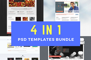 4 in 1 PSD Templates Bundle