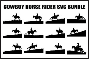 Cowboy Horse Rider SVG Bundle, a Graphic by Creativeshirt