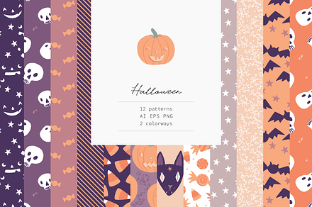 Halloween Collection Vector Patterns