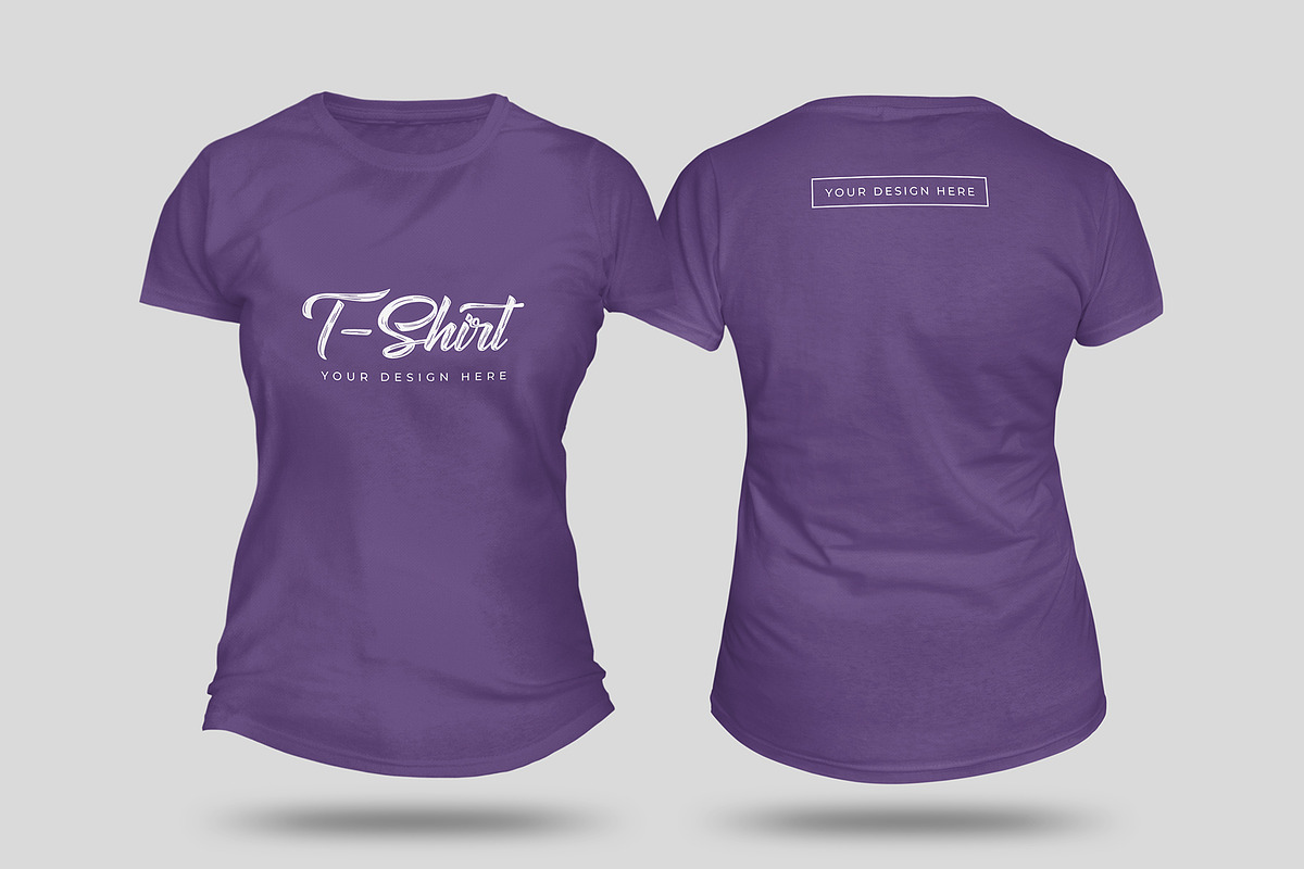 3D Ladies Fit T-Shirt Mockup, an Apparel Mockup by Aurora Graphics (Photo 1 of 5)