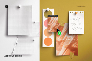 Collage Mockup With Photos And Paper