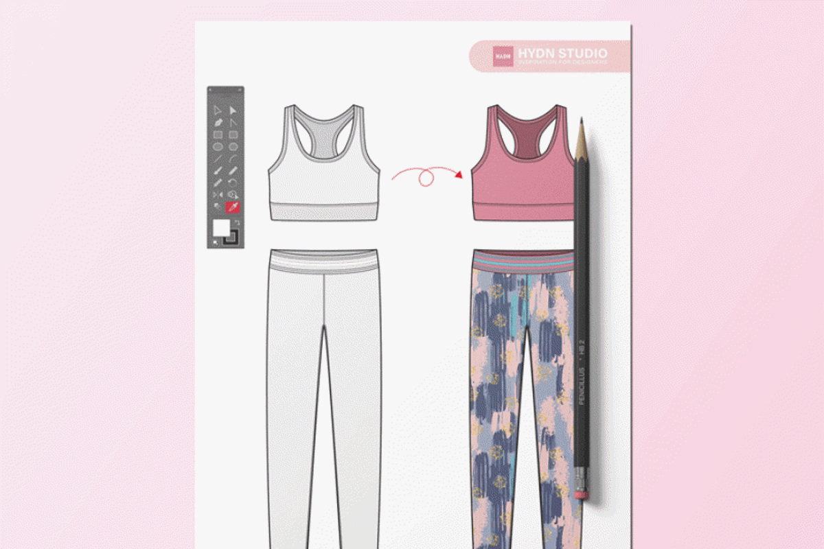 Sportswear for Women Flat Sketch Set, an Illustration by HYDNSTUDIO (Photo 4 of 10)
