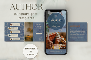 Author Instagram Post template