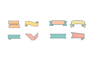 Colorful ribbon banners in various, an Illustration by ZinetroN