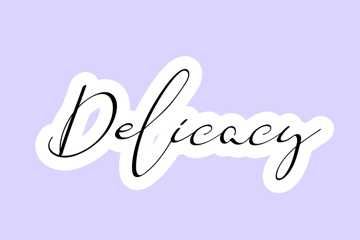 Delicacy - Handwritten Font, a Script Font by Fonteca