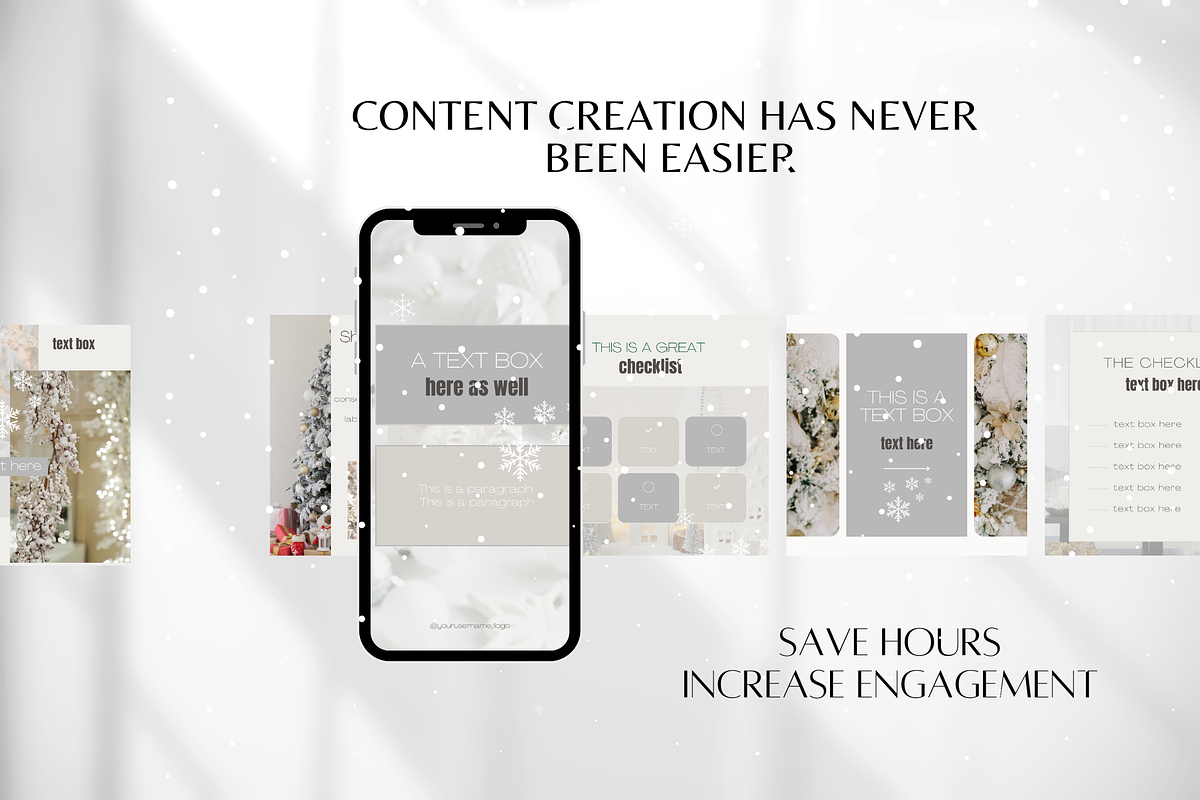 White Christmas Instagram Template preview 8