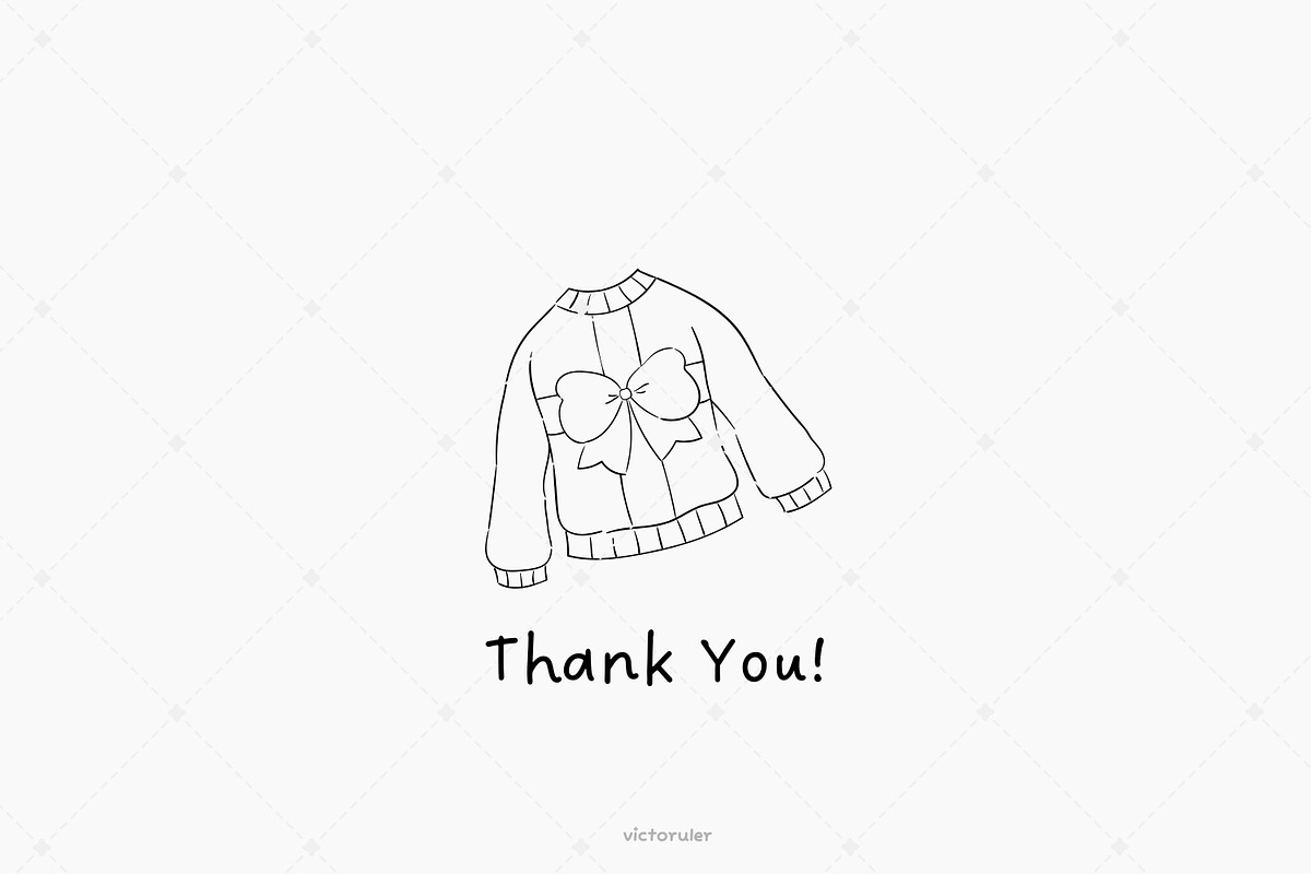 Hand Drawn Sweaters Clipart, a Seasonal Illustration by Victoruler (Photo 5 of 5)