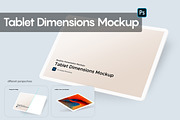 Tablet Dimensions Mockup, a Product Mockup by KL-Webmedia (Thumbnail 1 of 16)