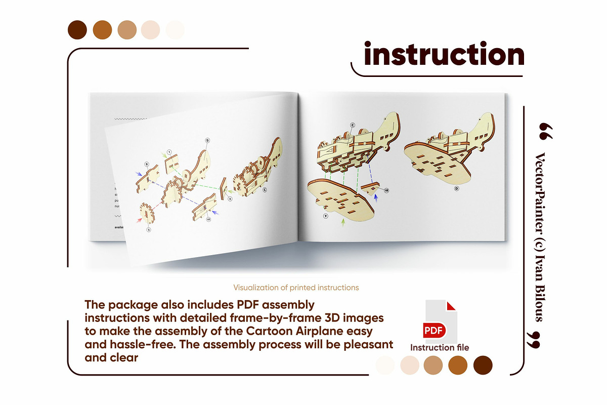 Cartoon Airplane - Laser Cut Files, an Object Graphic by VectorPainter (Photo 16 of 17)