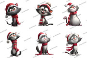 Whimsical Cat, Quirky Christmas, an Illustration by DreamArtGraphic (Thumbnail 3 of 5)