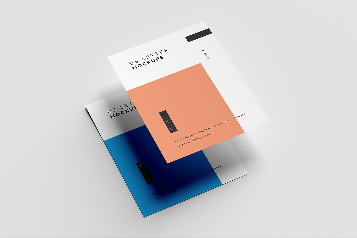 US Letter Flyer Mockup, a Print Template by AlkStudio (Photo 1 of 13)