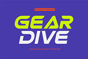 Geardive - Futuristic Sporty Typefac, a Sans Serif Font by Bentype Studio (Thumbnail 1 of 6)
