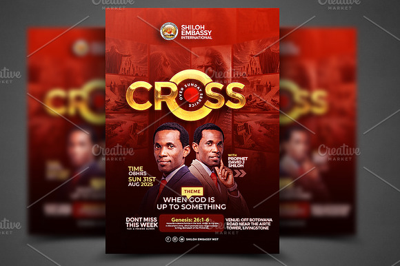 Cross over Church Poster Template preview 4