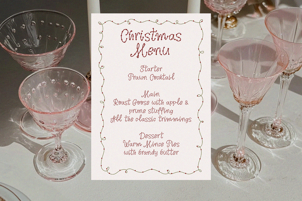 Holiday String - Vintage Dotted Font, a Handwritten Font by AnMark (Photo 6 of 10)