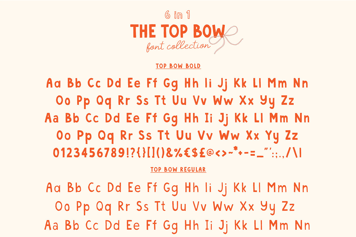 Top Bow Romantic Font Family, a Handwritten Font by Ayya Studio (Photo 16 of 16)
