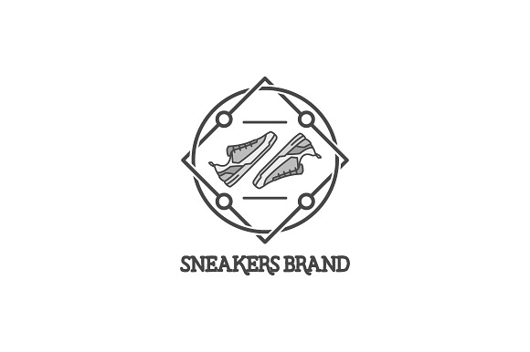 Vector Linear Sneakers Labels.