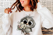 Whimsical Mother's Day Owl Clipart, an Illustration by SinaCreation (Thumbnail 4 of 8)