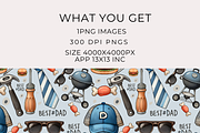 Father’s Day Seamless Pattern PNG, a Pattern Graphic by Anca Digital Vibe (Thumbnail 2 of 4)