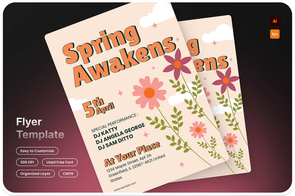 Spring Festival & Celebrations Flyer, a Flyer Template by Annora Studio (Photo 1 of 6)