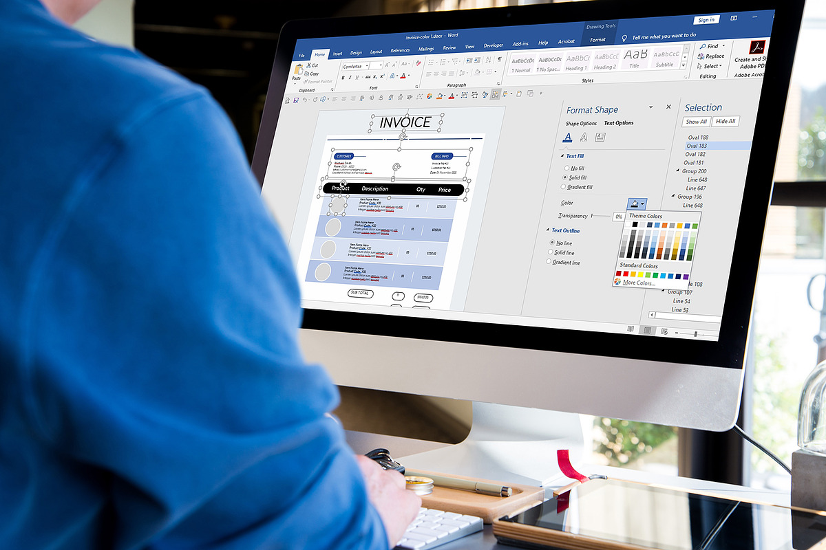 Invoice Template Ms Word Pages, a Stationery Template by Tbunny (Photo 5 of 5)