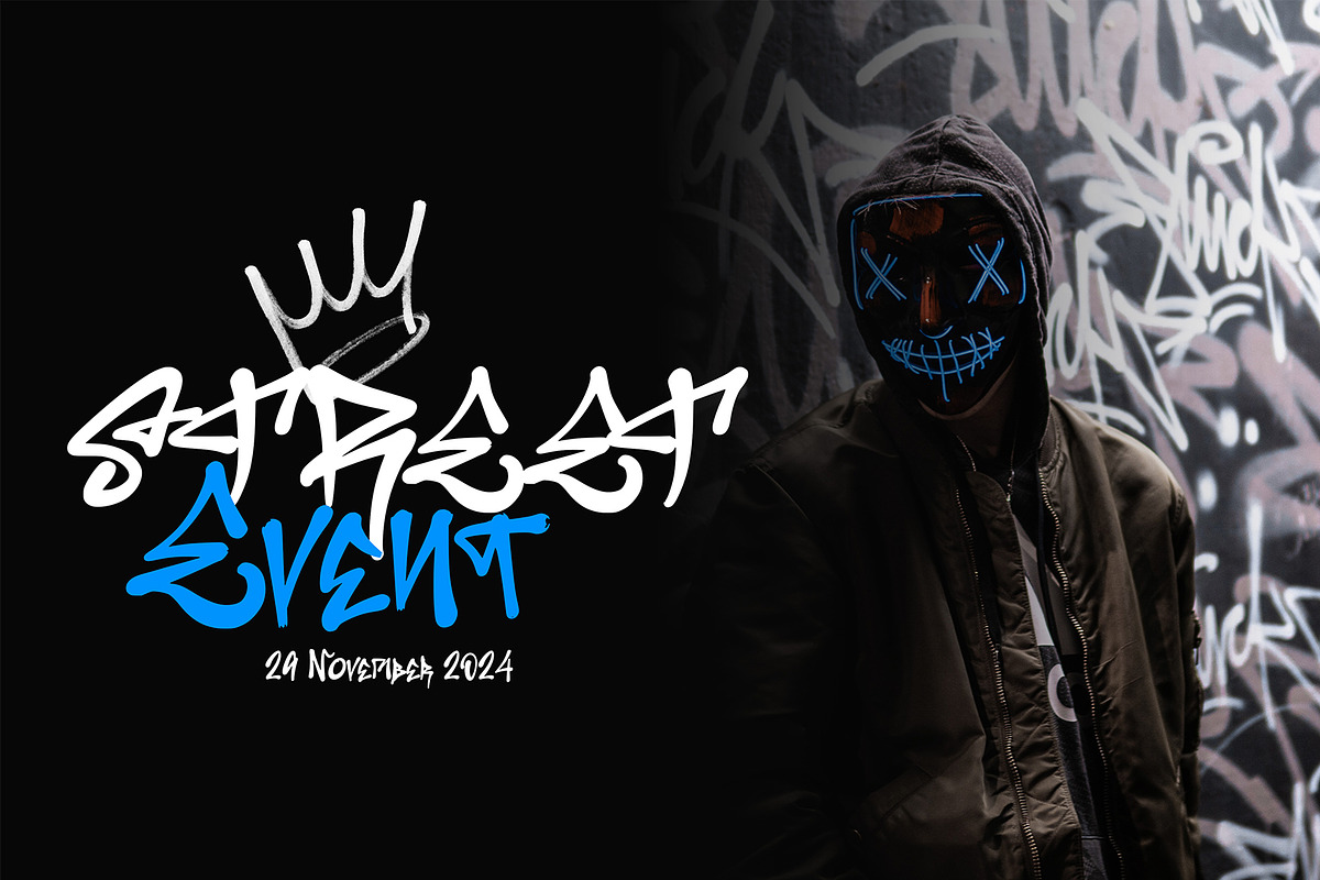 Marker Queen - Graffiti Display Font, a Font by Ideal Eksis (Photo 2 of 10)