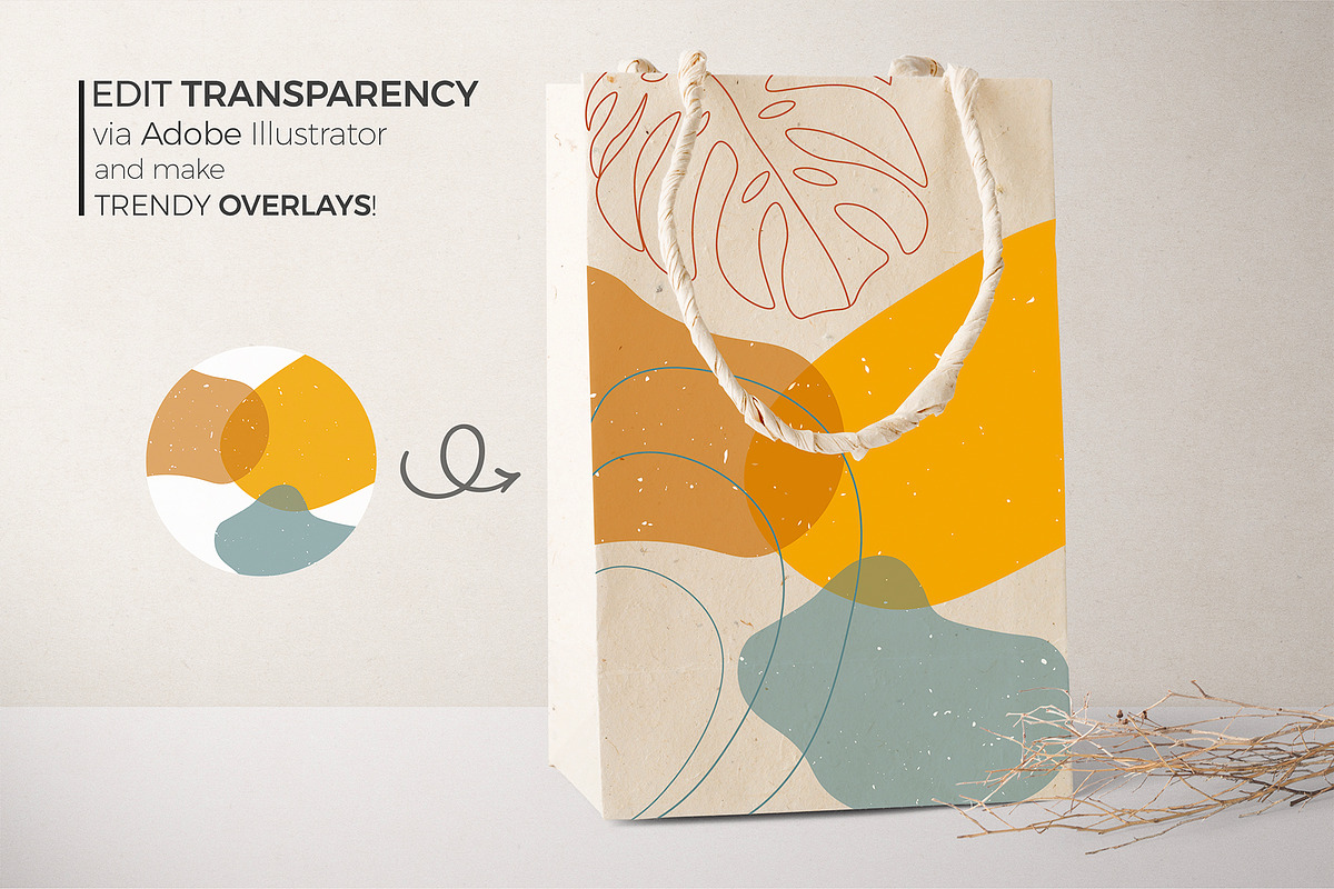 MODERN abstract shapes and plants, a Decorative Illustration by EkaterinaKiriy (Photo 9 of 12)