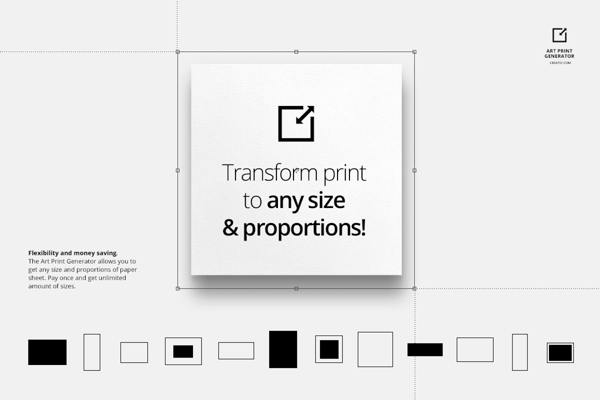 Custom Size Art Print Generator, a Print Template by Creatsy