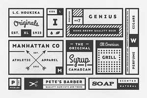 34 Vintage Labels