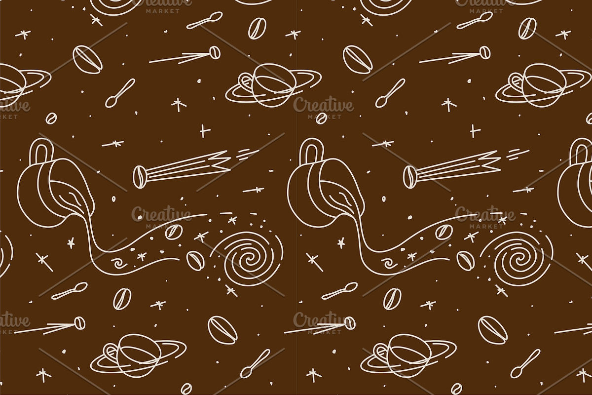 Coffee as Cosmos – Patterns, a Pattern Graphic by Lyolya Profitrolya (Photo 3 of 3)