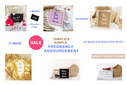 A Template Pregnancy Announcement, a Social Media Template by DigitalStorybyAnna (Thumbnail 1 of 4)