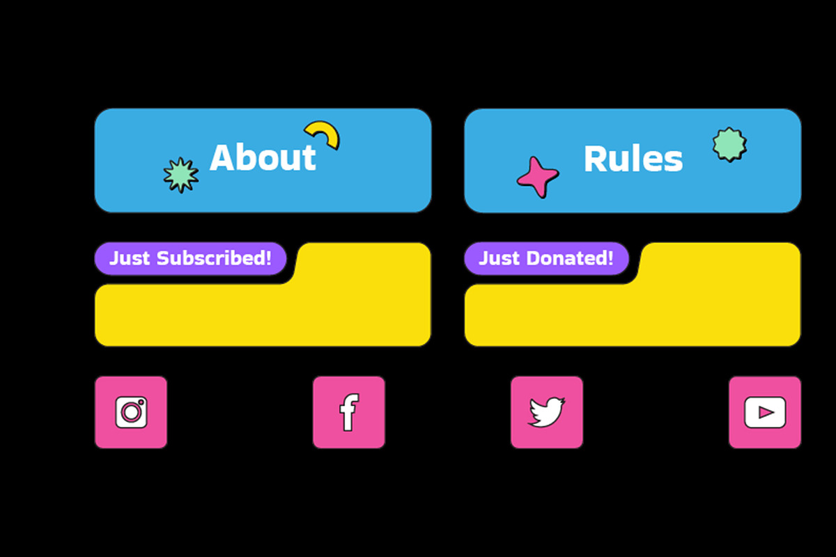 Neo Brutalism Stream Overlay, a Social Media Template by Neermana (Photo 4 of 4)