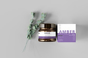 7 in 1 Amber Glass Cosmetic Bundle, a Cups & Container Mockup by pmvch (Thumbnail 32 of 106)