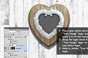Valentine Love Heart Frame Mockup, a Print Template by Fresh Design Elements (Thumbnail 7 of 7)