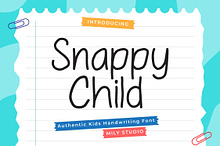 Snappy Child – Kids Handwriting Font