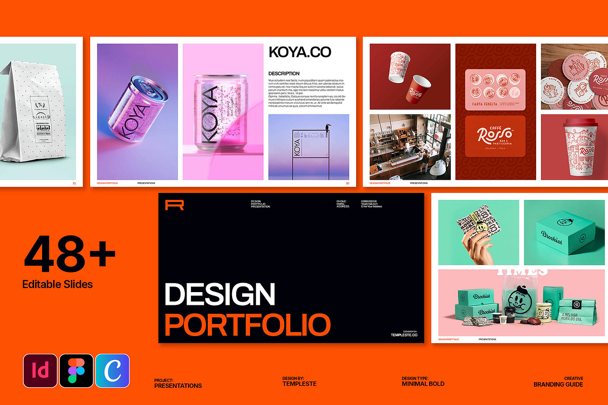 Design Portfolio Presentation Deck, a Presentation Template by Templeste (Photo 1 of 5)