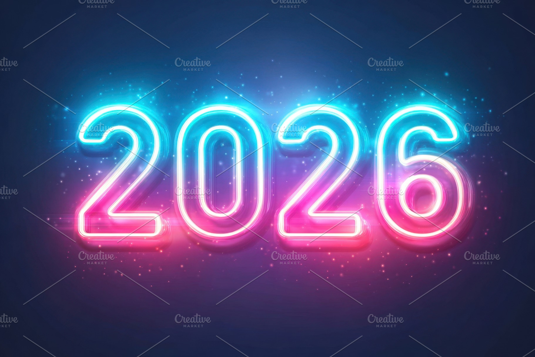Neon glowing 2026 numbers, a Background Photo by AlyaAnd