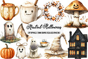 Watercolor Neutral Halloween Clipart, an Illustration by Daily.Designs (Thumbnail 1 of 5)
