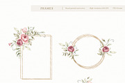 Watercolor Blush Roses Floral Set, a Decorative Illustration by Carol Lozove (Thumbnail 12 of 50)