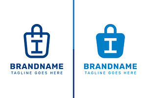 Letter I Shopping Bag Logo Set, a Branding & Logo Template by Pray Art Design Studio