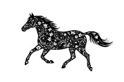 Running Horse Silhouette SVG Bundle, an Illustration by Creativeshirt (Thumbnail 5 of 31)
